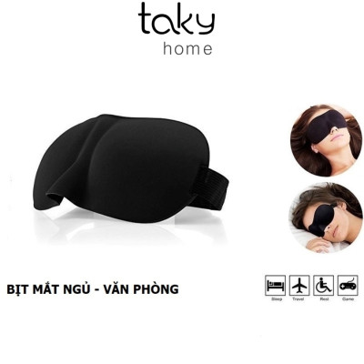 Bịt Che Mắt Ngủ Văn Phòng, Trên Xe Ô tô, Máy Bay, Thoáng Khí, Mềm Mại Cho Giấc Ngủ Ngon, Mặt Nạ Ngủ. TakyHome 5130