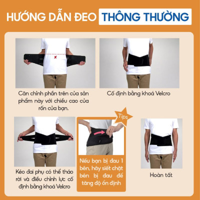 Đai lưng cột sống loại vừa Phiten supporter waist belt middle type AP161003/AP161004/AP161005
