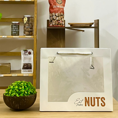 Quà Tặng Oaky - Combo Hạt Dinh Dưỡng Cao Cấp - ÓC CHÓ ĐỎ, HẠNH NHÂN, HẠT HỖN HỢP - Tặng Túi Giấy